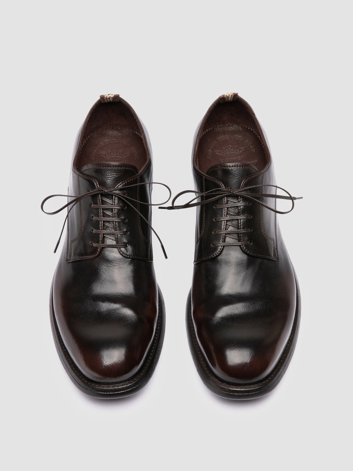 Mens Brown Leather Derby Shoes: CHRONICLE 001 – Officine Creative