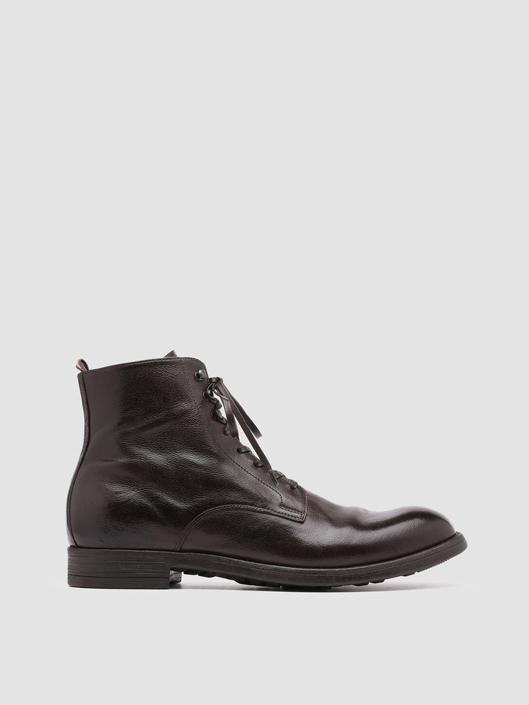 CHRONICLE 004 Ebano - Brown Leather Ankle Boots Men Officine Creative - 1