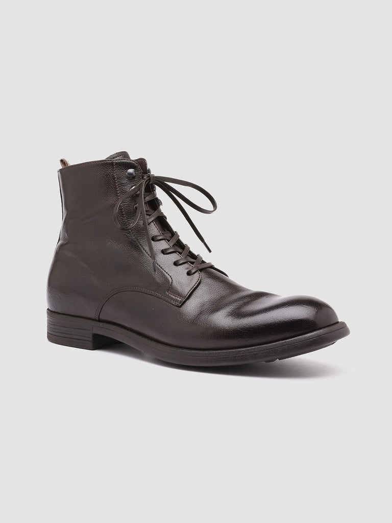 CHRONICLE 004 Ebano - Brown Leather Ankle Boots Men Officine Creative - 3