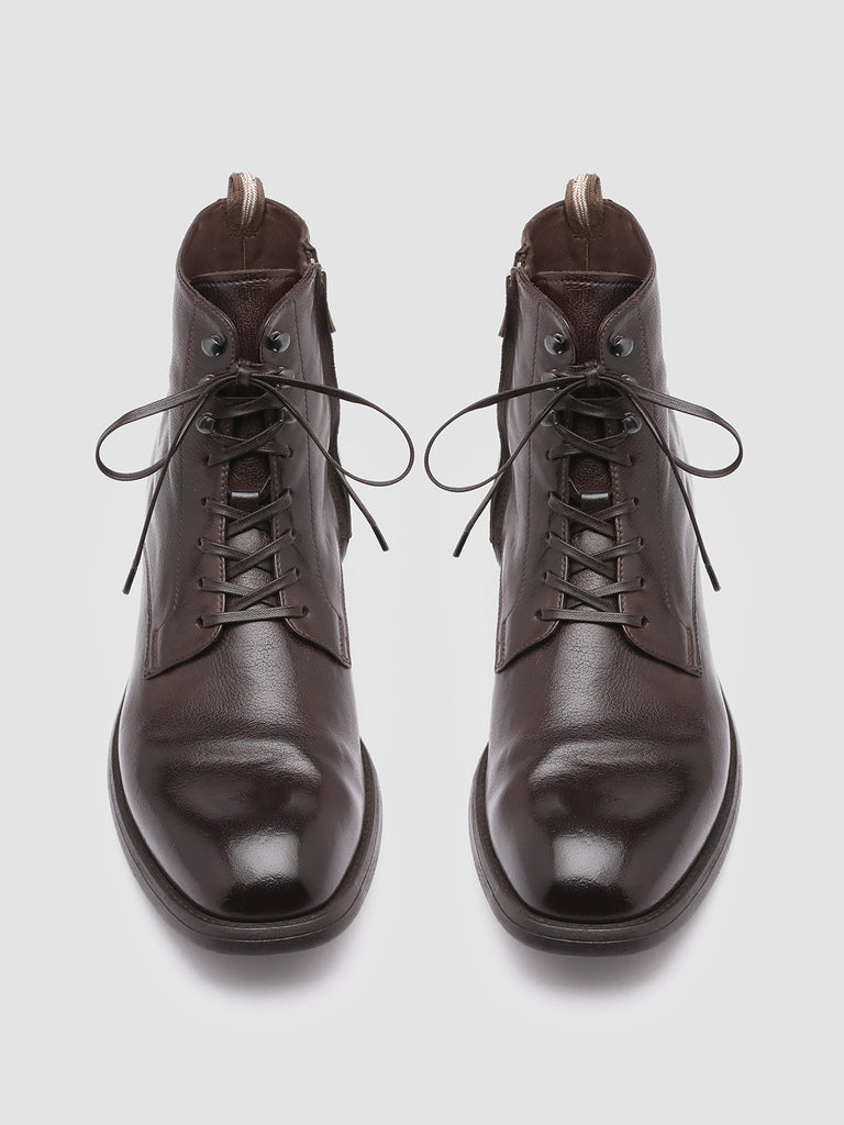CHRONICLE 004 Ebano - Brown Leather Ankle Boots Men Officine Creative - 2