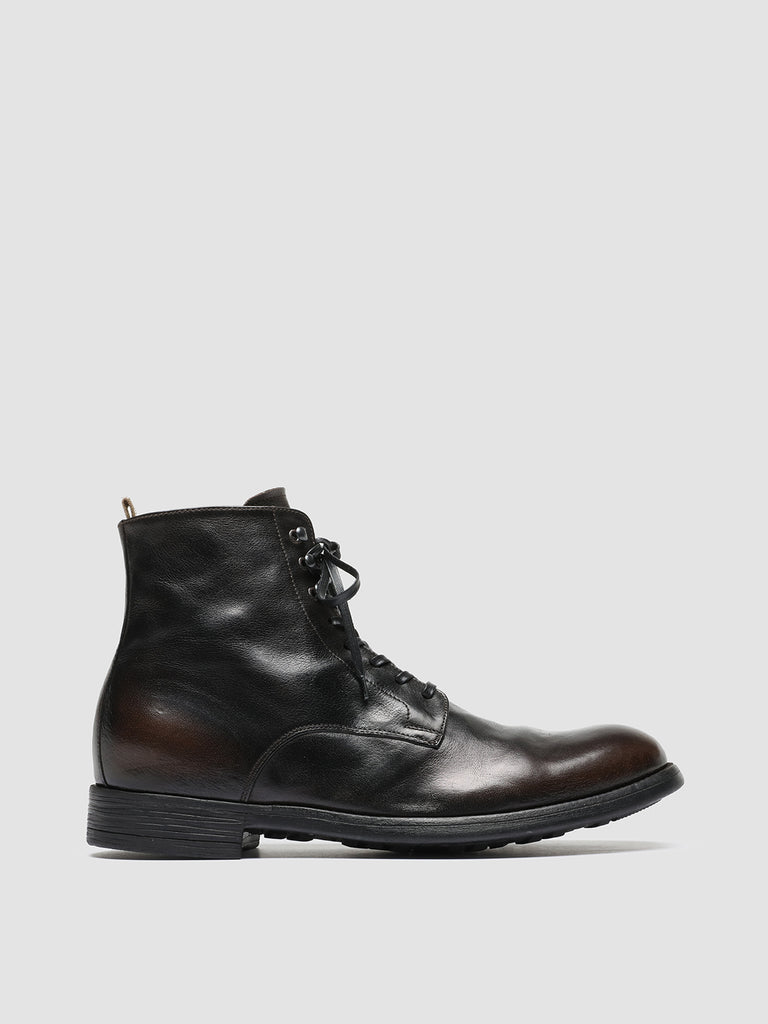 CHRONICLE 004 Caffè/Supernero - Brown Leather Ankle Boots