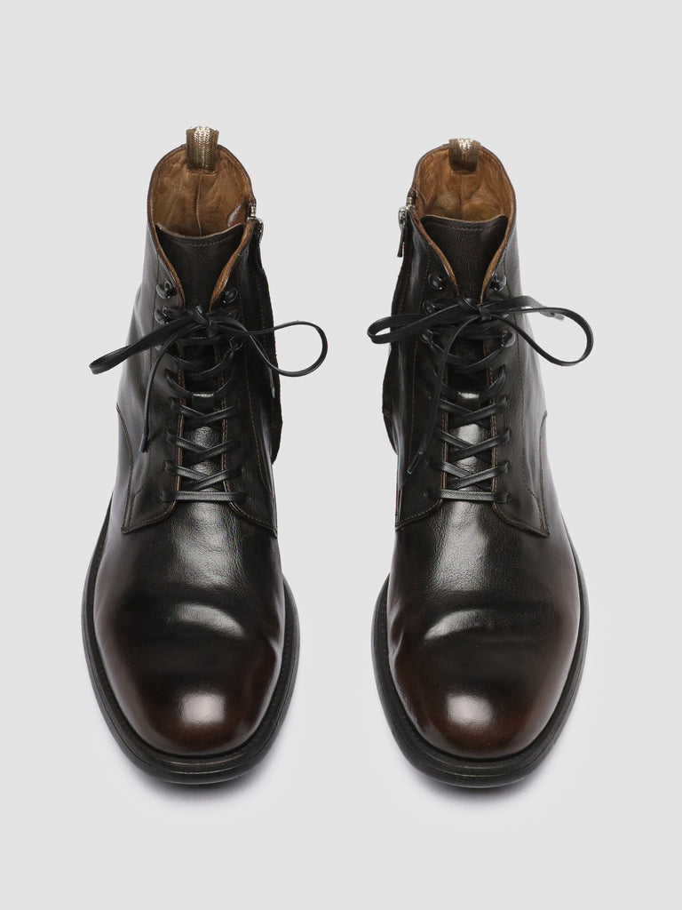 CHRONICLE 004 Caffè/Supernero - Brown Leather Ankle Boots Men Officine Creative - 2