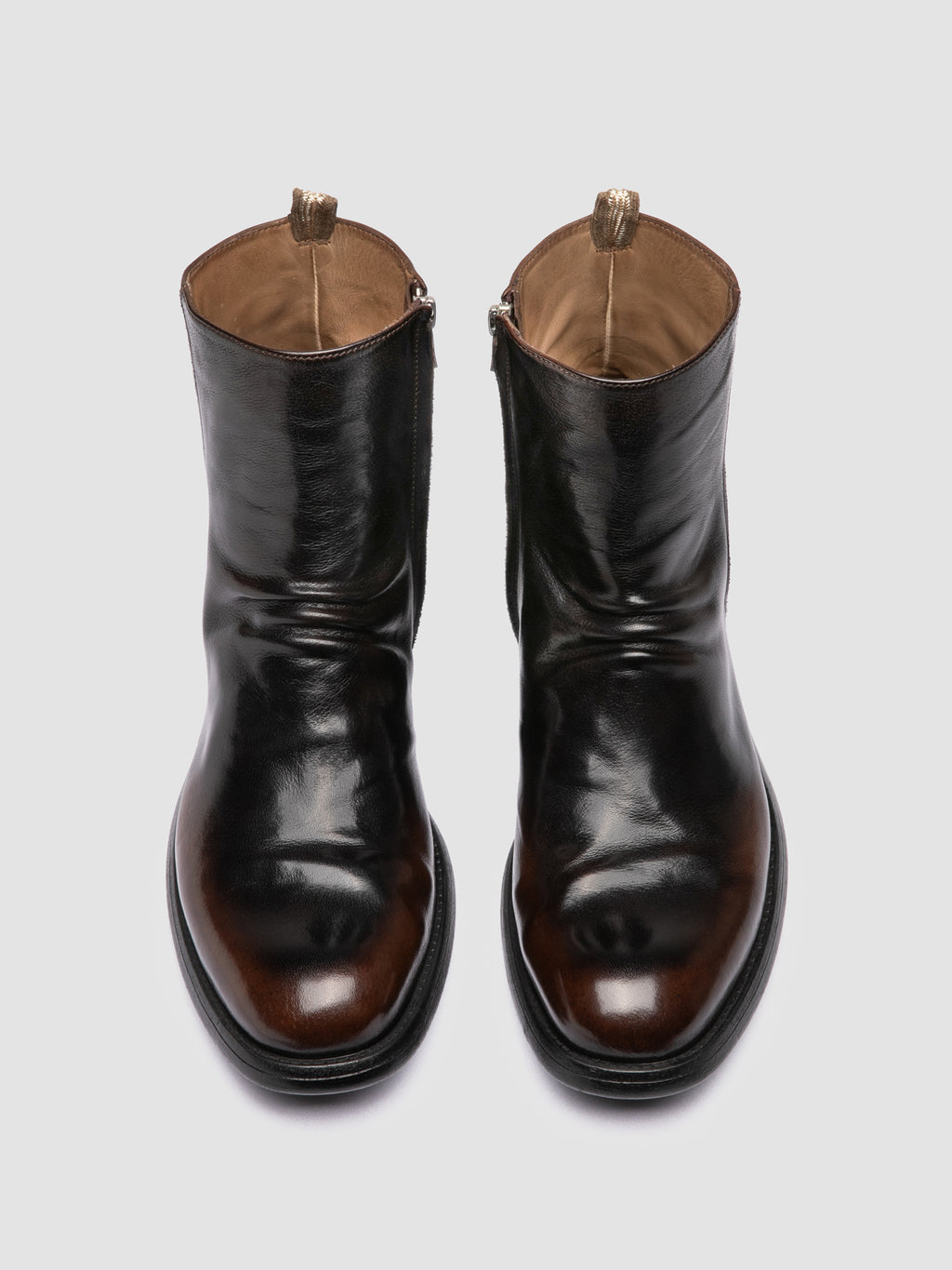 CHRONICLE 058 - Dark Brown Leather Zipped Boots - 1