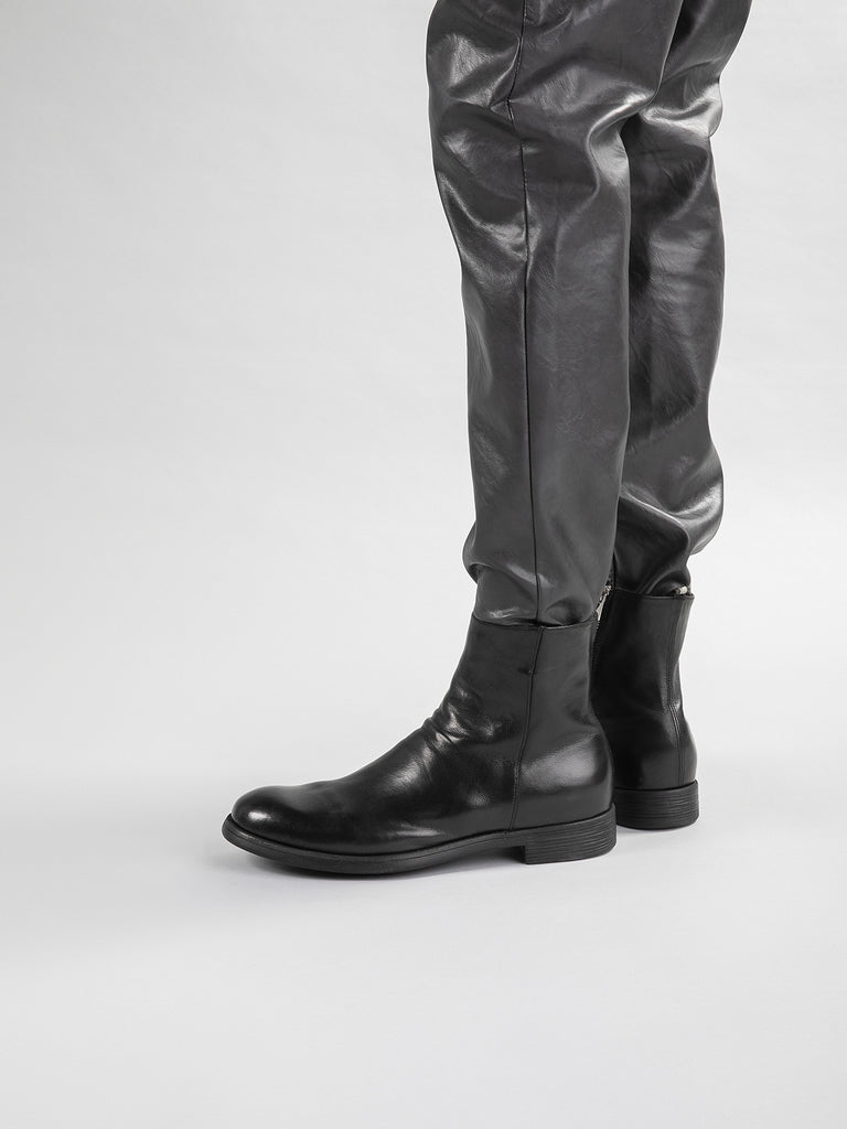 CHRONICLE 058 Nero - Black Leather Zip Boots Men Officine Creative - 6