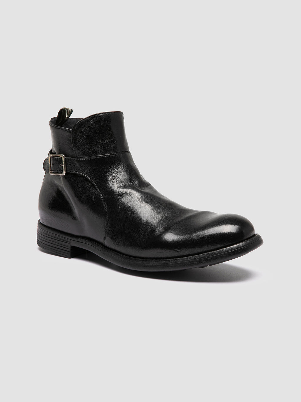 CHRONICLE 068 - Black Leather Zipped Boots Men Officine Creative -3