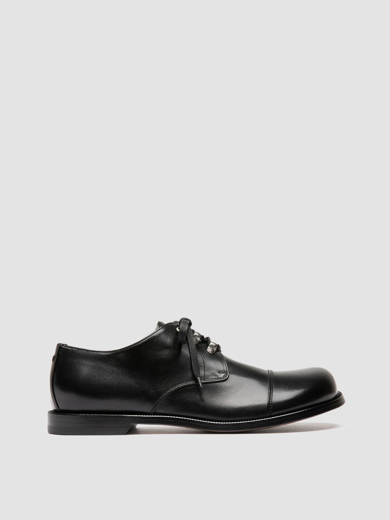 GEMSTONE 001 - Black Leather Derby Shoes