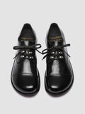 GEMSTONE 001 - Black Leather Derby Shoes - thumb image 2,side view