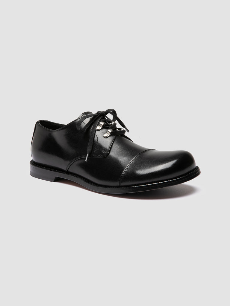 GEMSTONE 001 - Black Leather Derby Shoes