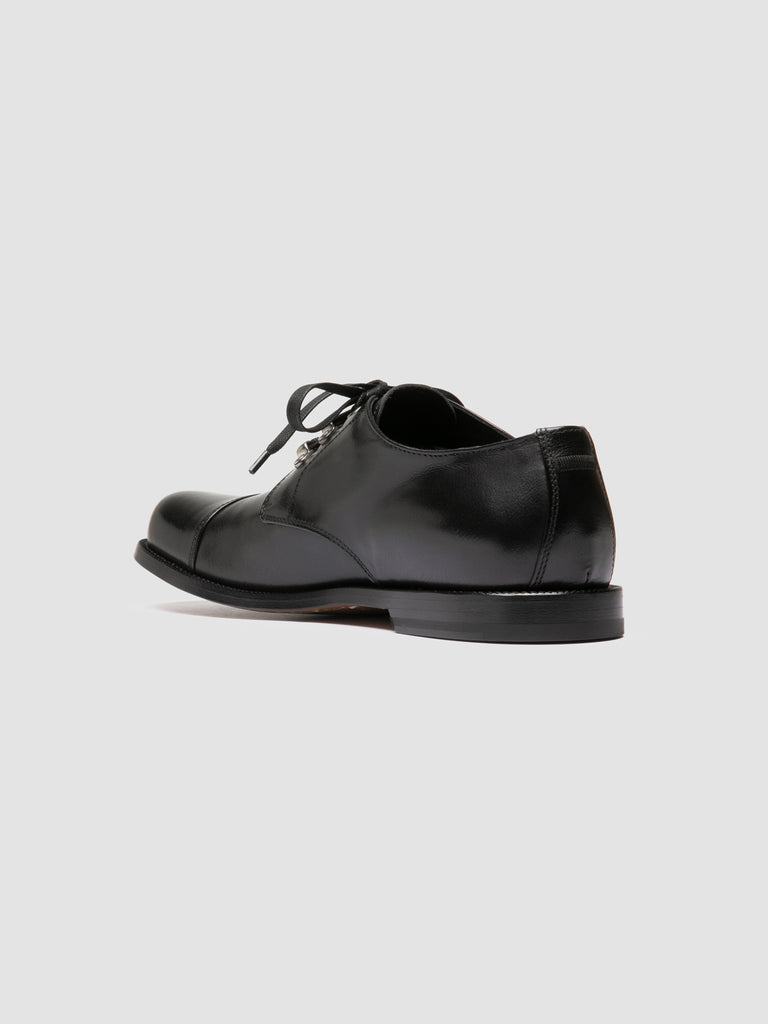 GEMSTONE 001 - Black Leather Derby Shoes
