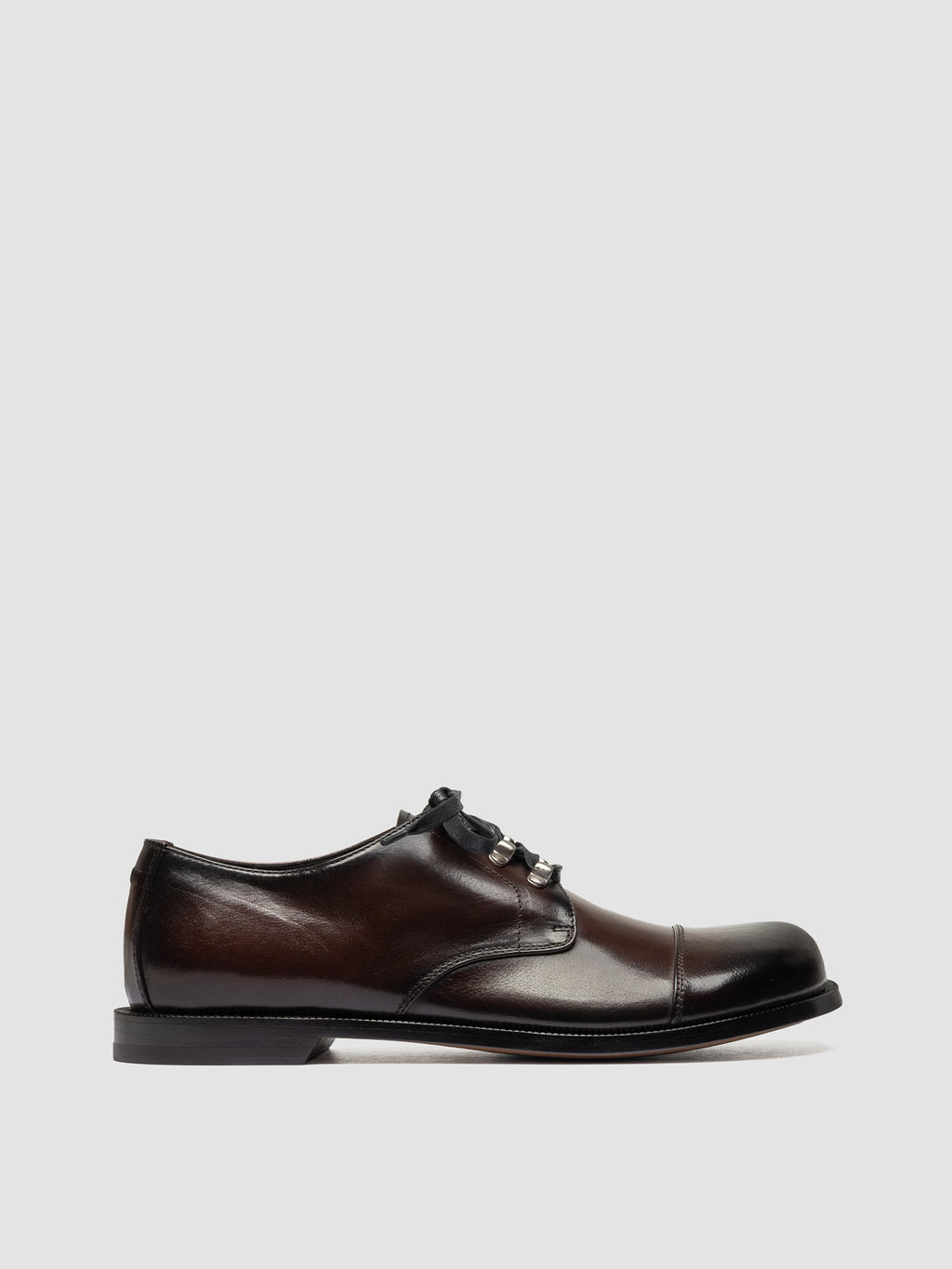 GEMSTONE 001 - Dark Brown Leather Derby Shoes - image 1,side view