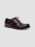 GEMSTONE 001 - Dark Brown Leather Derby Shoes - thumb image 3,side view