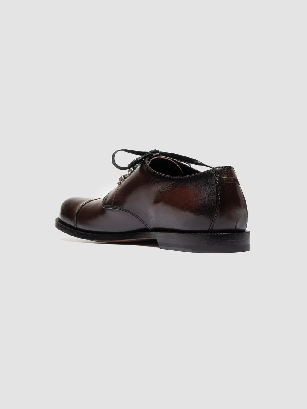 GEMSTONE 001 - Dark Brown Leather Derby Shoes - image 4,side view