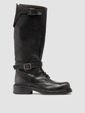 DAKOTA 003 - Dark Grey Leather Pull-On Boots - 0