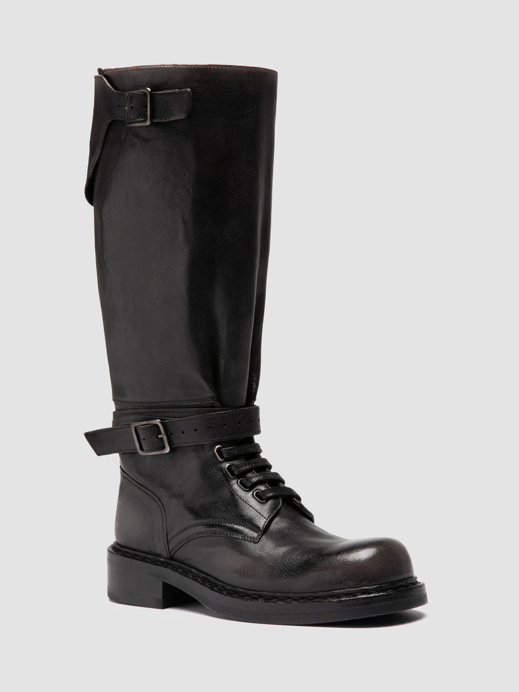 DAKOTA 003 - Dark Grey Leather Pull-On Boots - 2