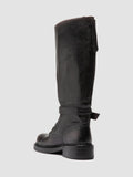 DAKOTA 003 - Dark Grey Leather Pull-On Boots - 3