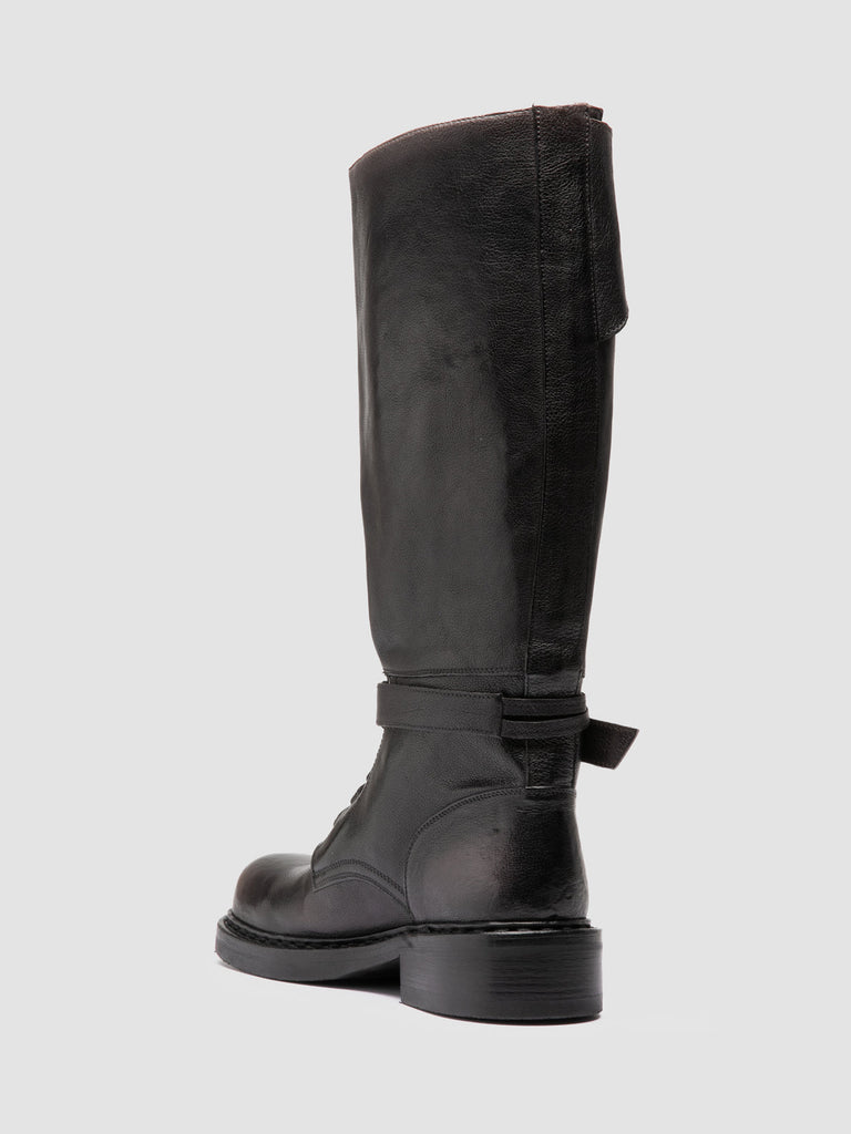 DAKOTA 003 - Dark Grey Leather Pull-On Boots