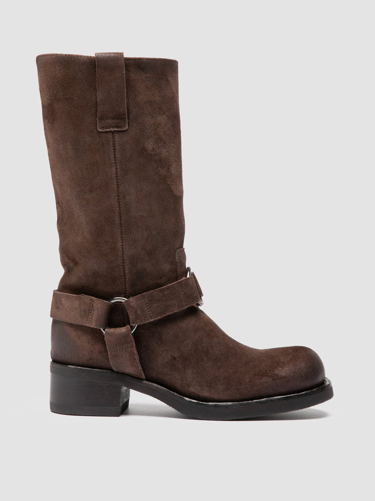 DANA 004 - Brown Suede Pull-On Boots