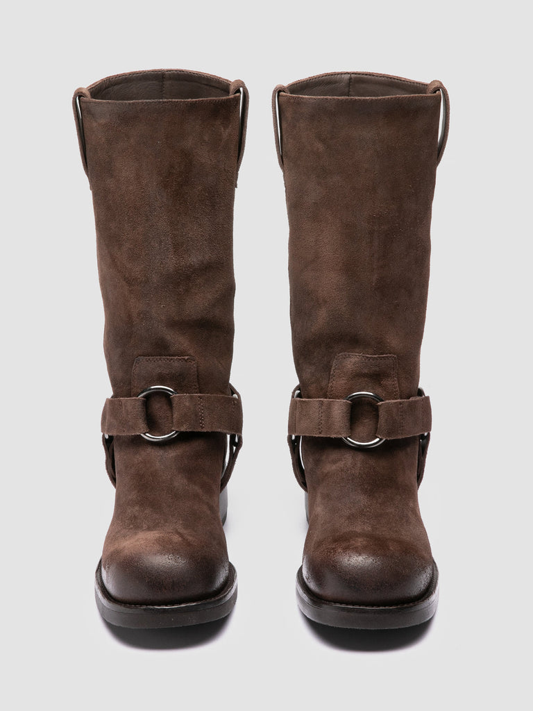 DANA 004 - Brown Suede Pull-On Boots