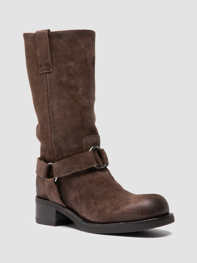 DANA 004 - Brown Suede Pull-On Boots