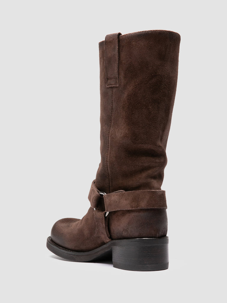 DANA 004 - Brown Suede Pull-On Boots