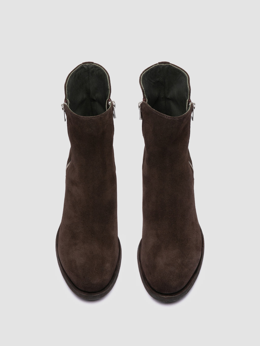 DENNER 103 - Dark Brown Suede Booties - 1