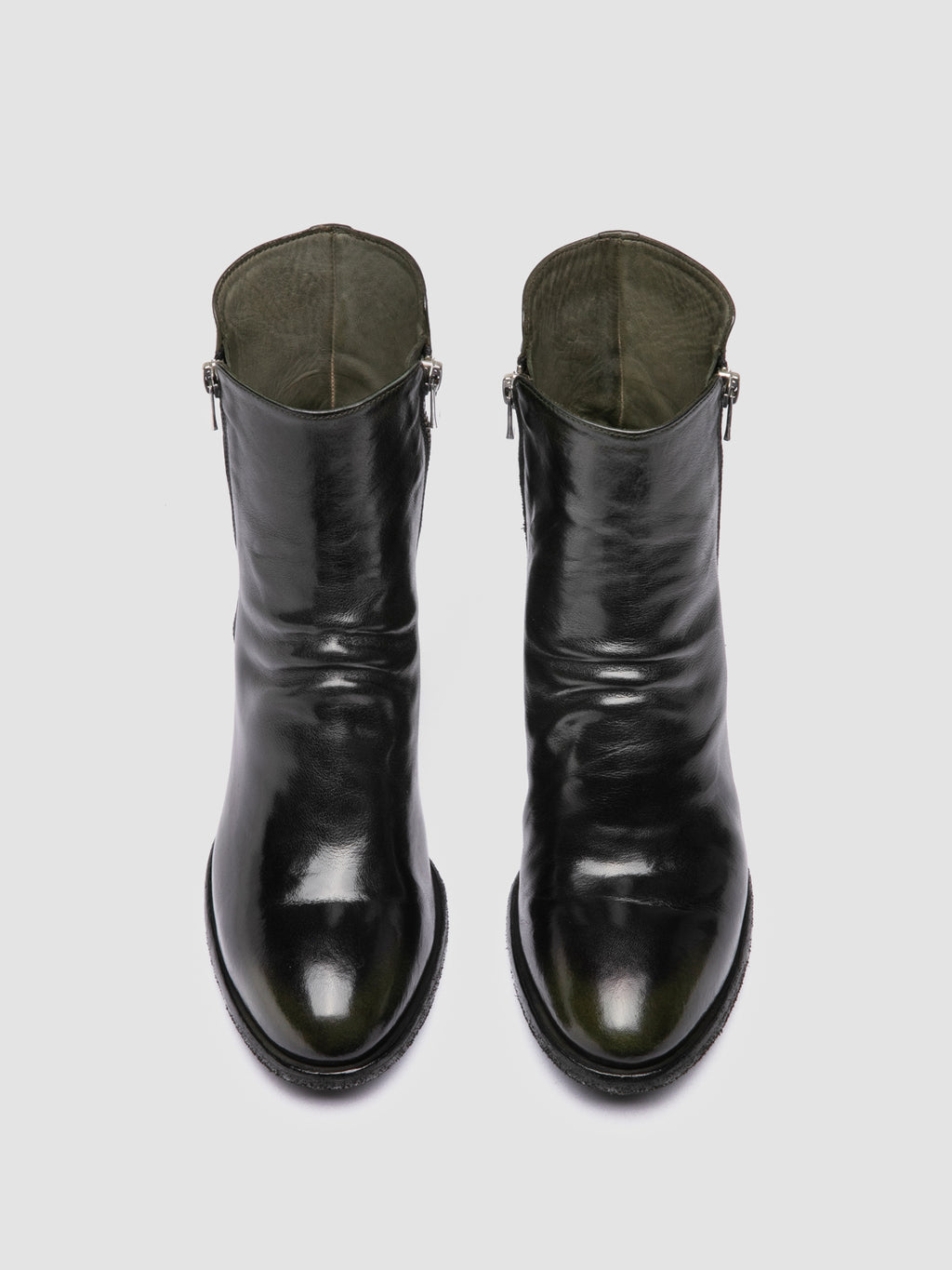 DENNER 103 - Green Leather Booties - 1
