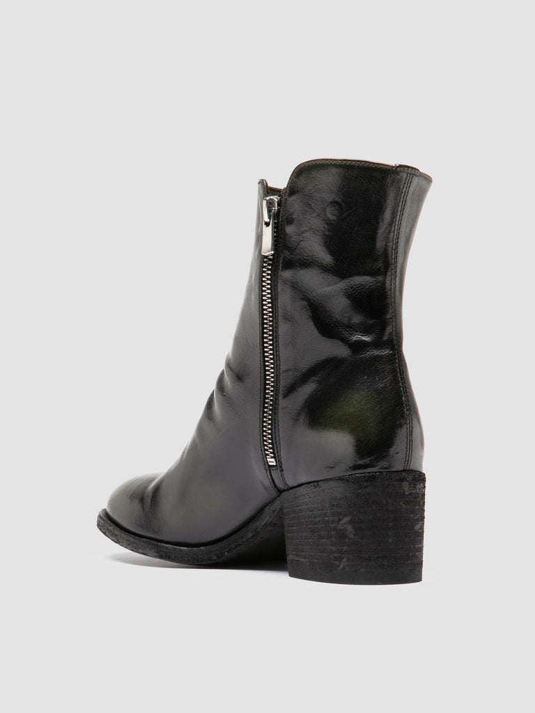 DENNER 103 - Green Leather Booties