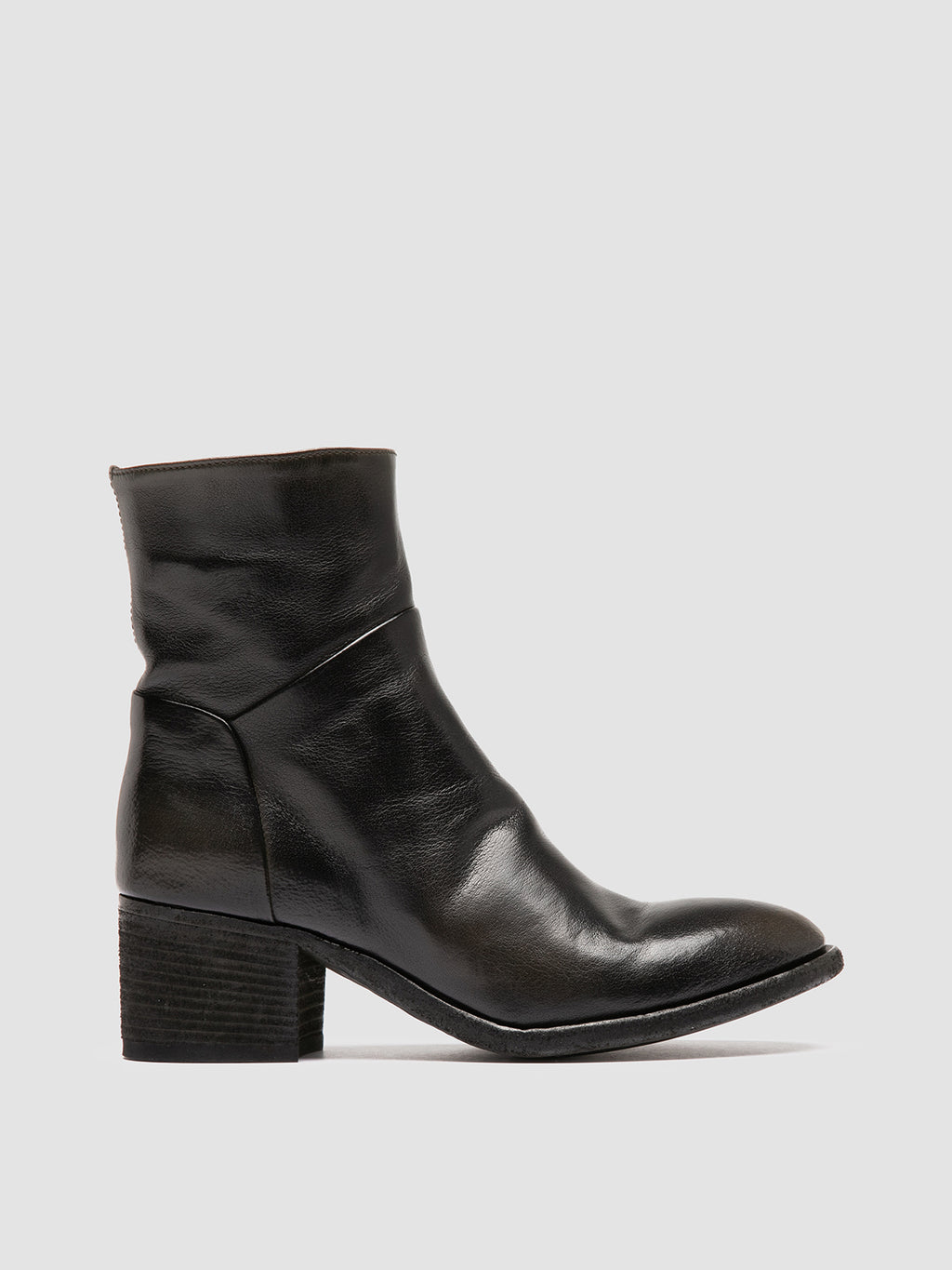 DENNER 107 - Black Leather Ankle Boots Women Officine Creative - 1