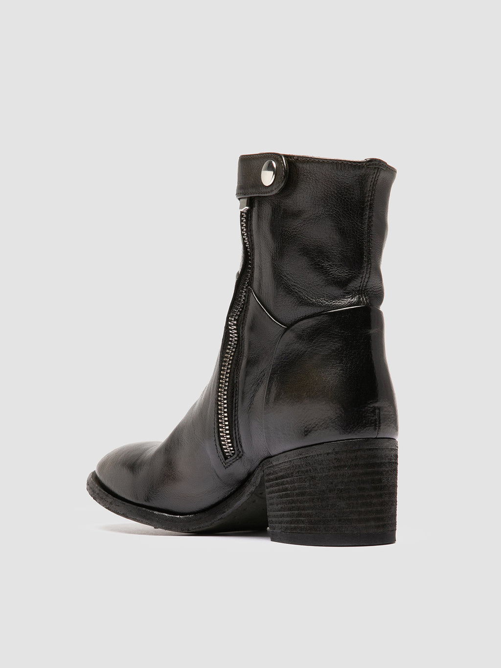 DENNER 107 - Black Leather Ankle Boots Women Officine Creative - 4