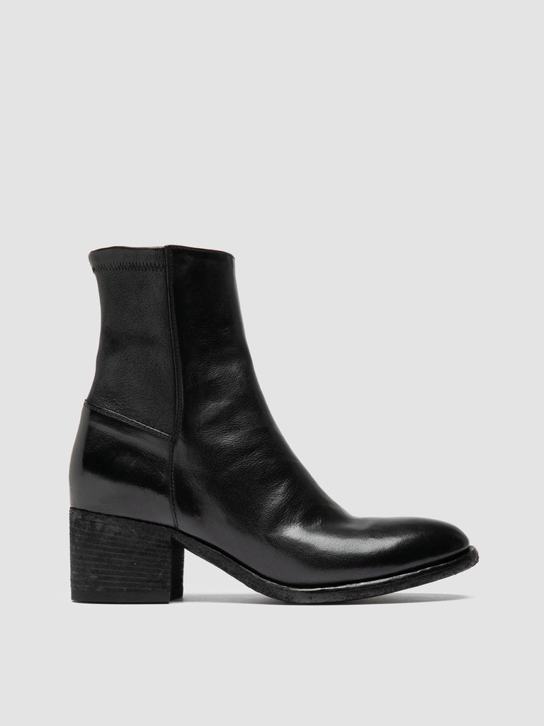 DENNER 127 - Black Leather Zipped Boots