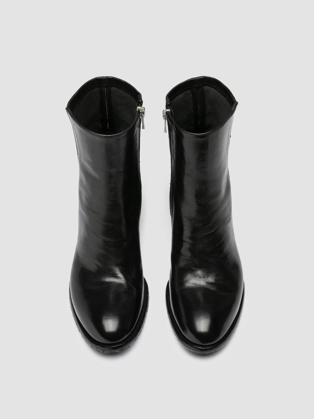 DENNER 127 - Black Leather Zipped Boots - 1