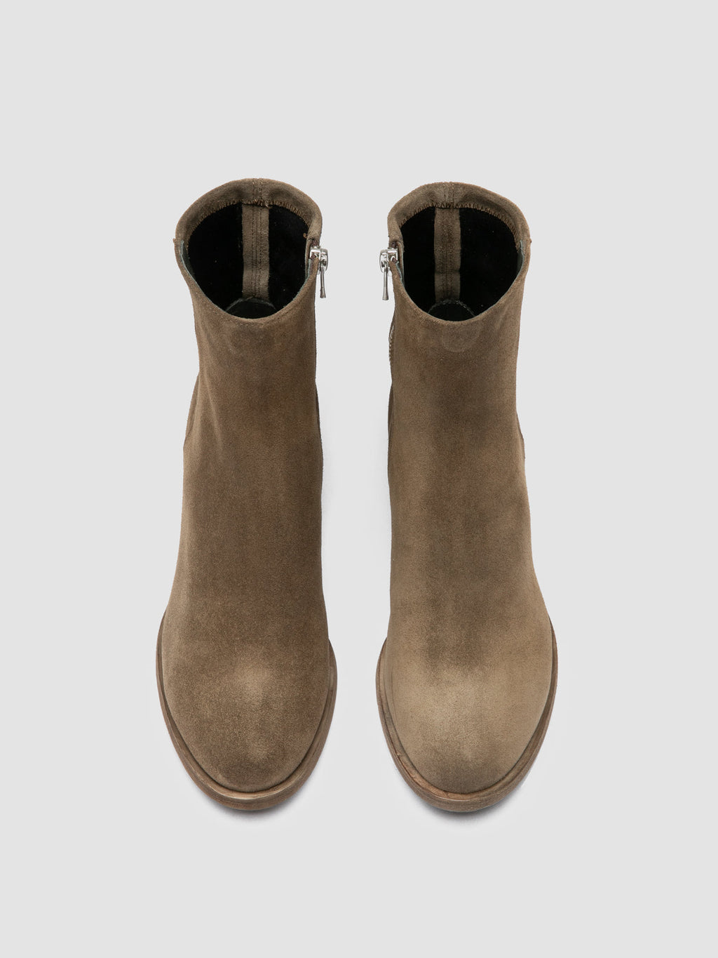 DENNER 127 - Taupe Suede Zipped Boots - 1