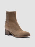 DENNER 127 - Taupe Suede Zipped Boots - 2