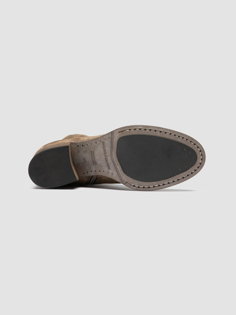 DENNER 127 - Taupe Suede Zipped Boots