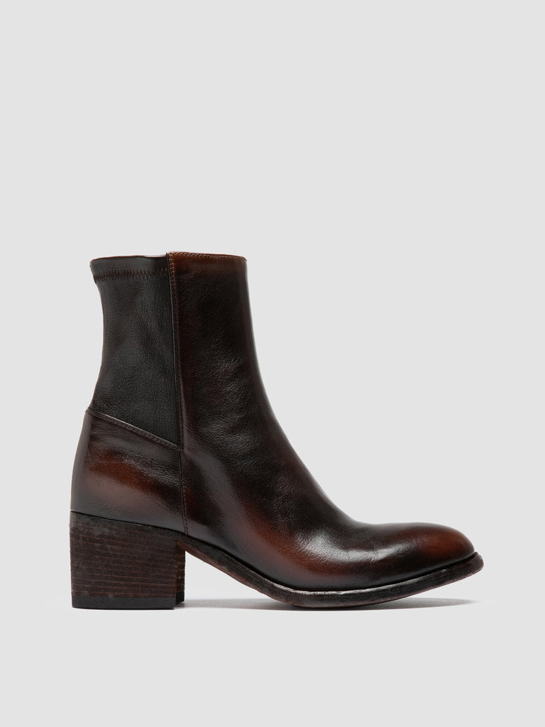 DENNER 127 - Light Brown Leather Zipped Boots