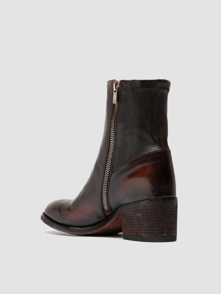 DENNER 127 - Light Brown Leather Zipped Boots