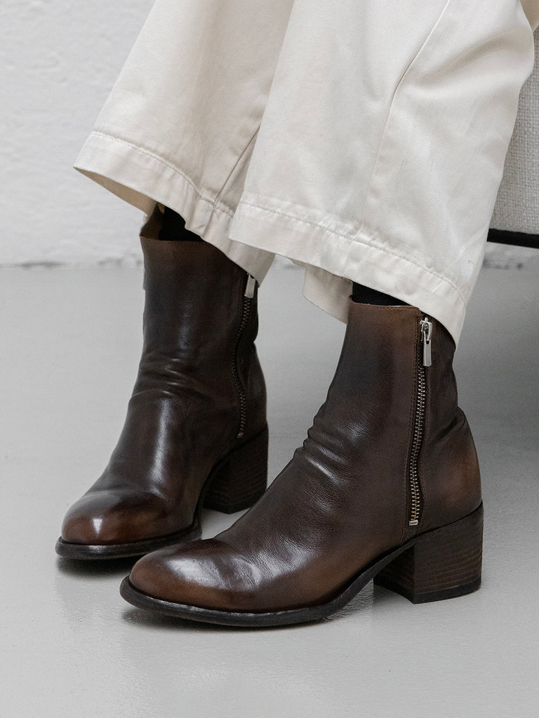 DENNER 103 - Brown Leather Ankle Boots