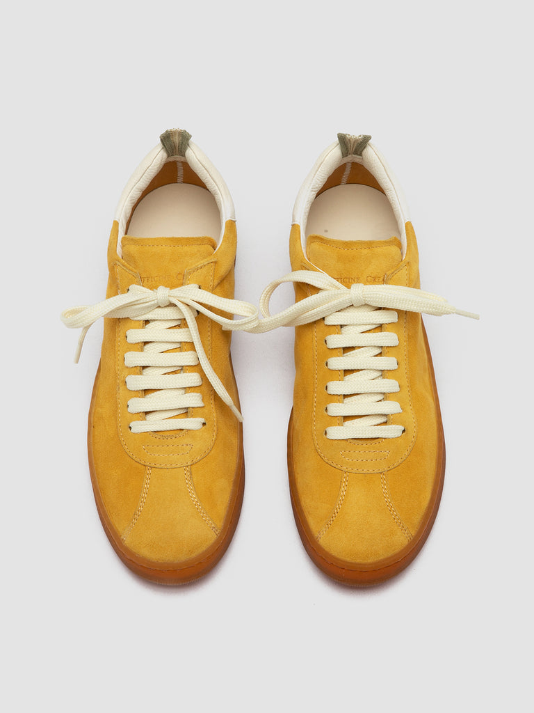 DESTINY 101 Yellow - Yellow Leather and Suede Low Top Sneakers