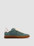 GINNASIO 101 - Green Leather and Suede Low Top Sneakers - thumb image 1,side view