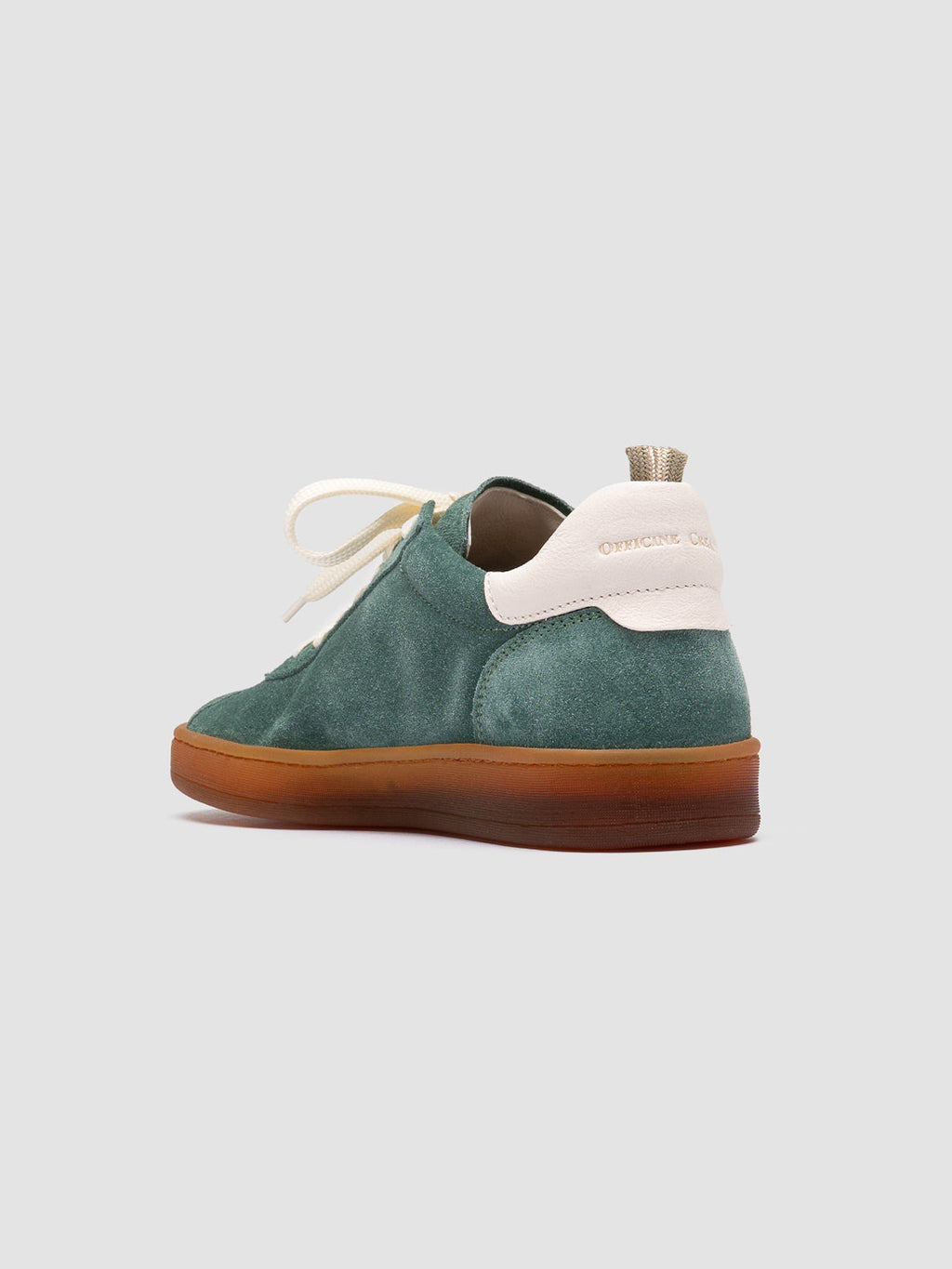 GINNASIO 101 - Green Leather and Suede Low Top Sneakers - image 4,side view