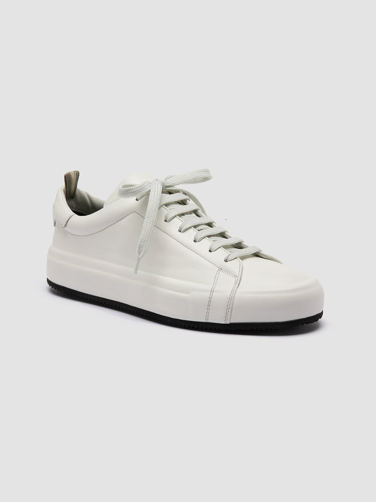 EASY 101 Burro - White Leather Low Top Sneakers Women Officine Creative - 3