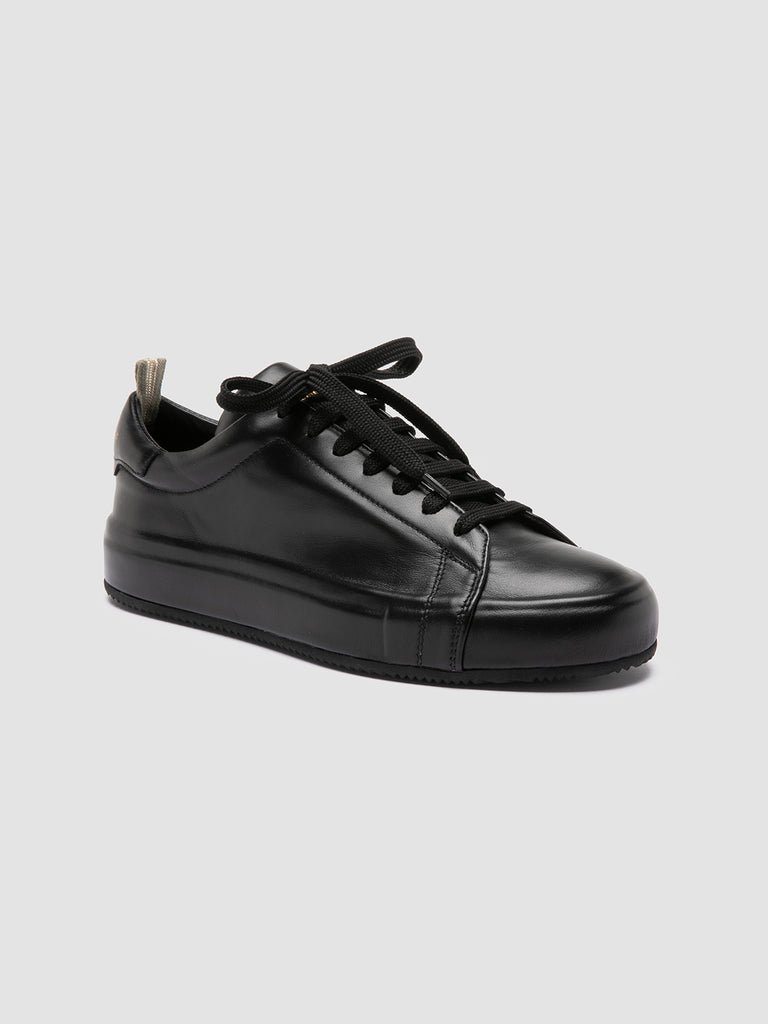 EASY 101 Nero - Black Leather Low Top Sneakers Women Officine Creative - 3