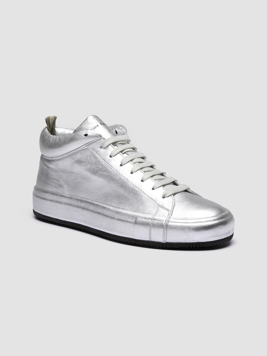 EASY 102 - Silver Leather Low Top Sneakers Women Officine Creative - 3