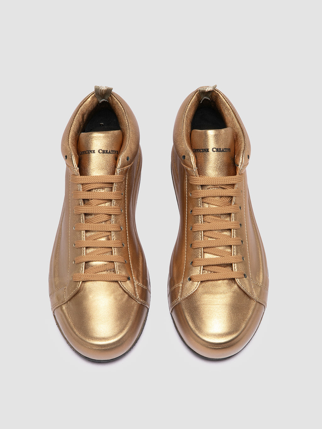 EASY 102 Oro - Gold Leather Low Top Sneakers Women Officine Creative - 2