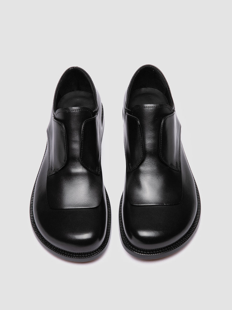 EMERALD 003 - Black Leather Derby Shoes