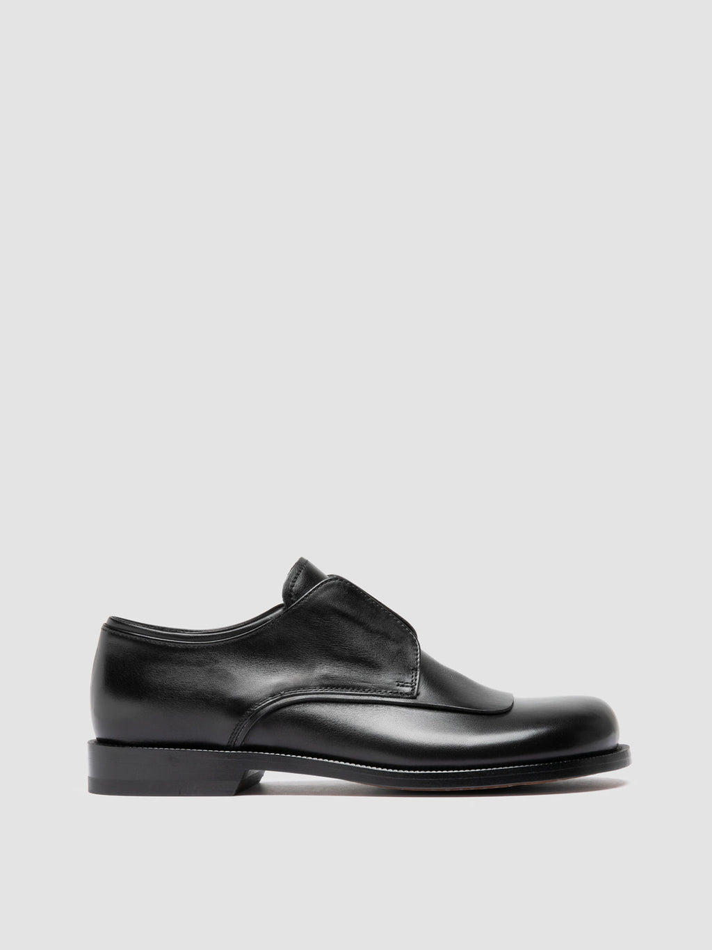 EMERALD 003 - Black Leather Derby Shoes - 0