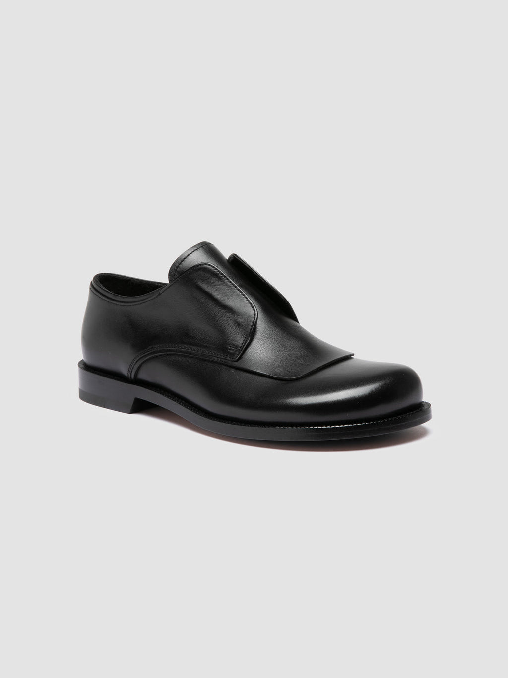 EMERALD 003 - Black Leather Derby Shoes - 2