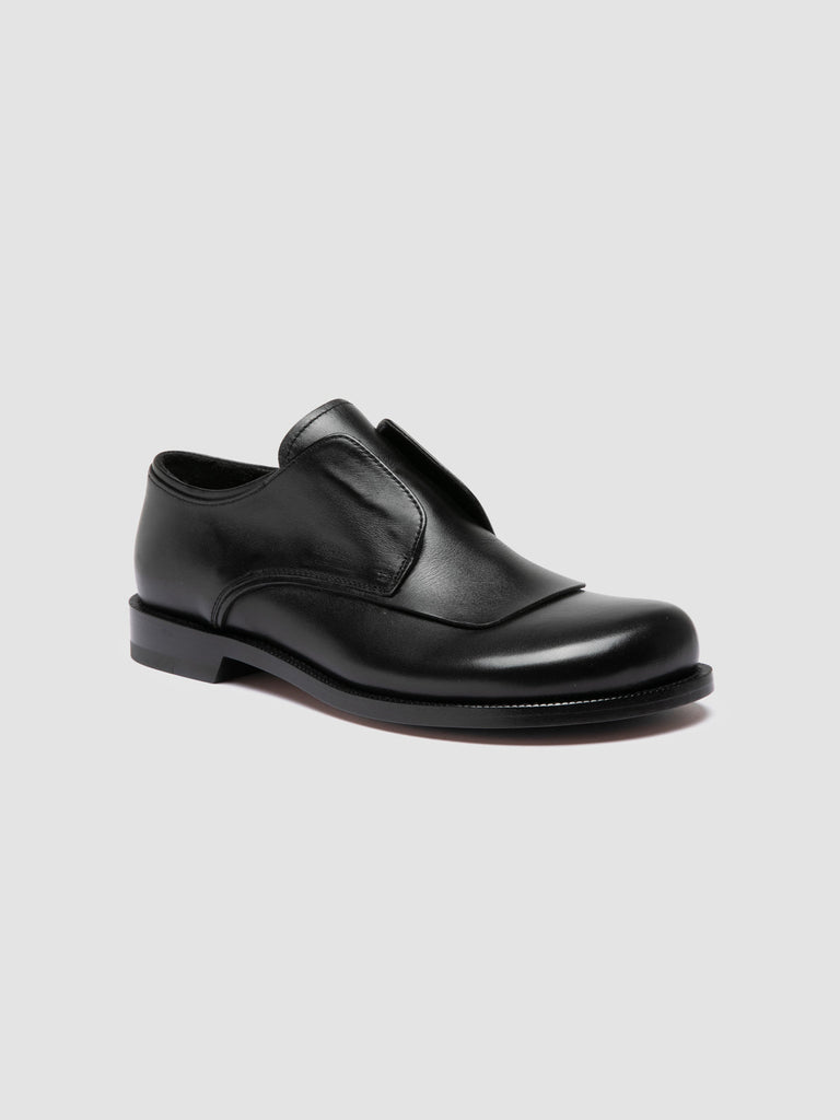 EMERALD 003 - Black Leather Derby Shoes