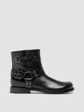 EMERALD 016 - Black Leather Pull-On Boots - 0
