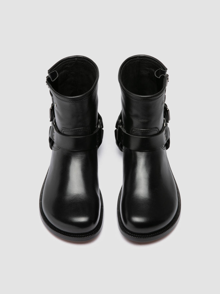 EMERALD 016 - Black Leather Pull-On Boots